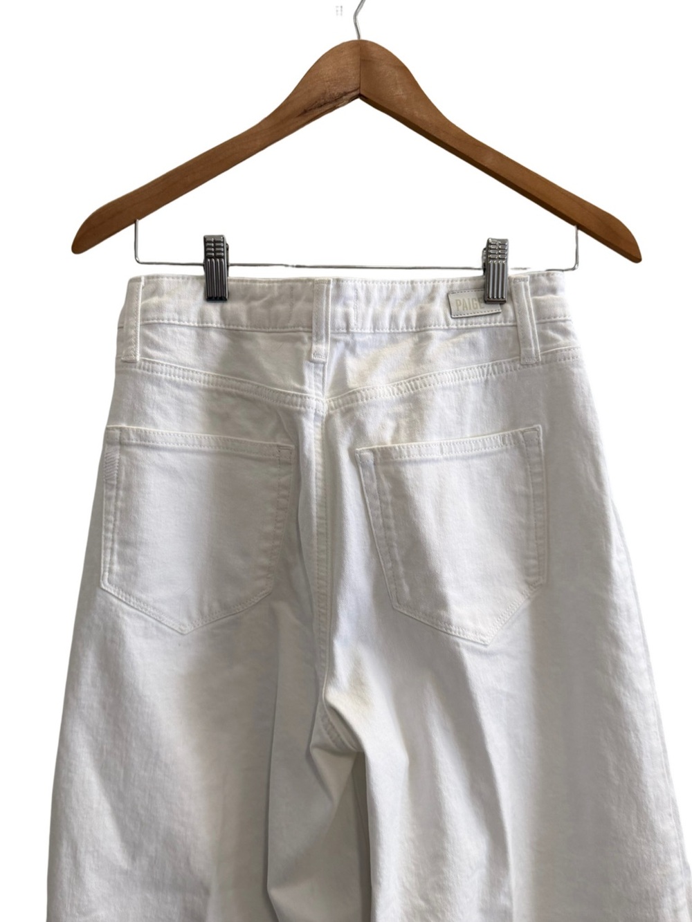 PAIGE Harper Ankle Pants With Patch Pockets White Size 28 - Picture 6 of 9